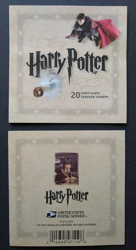 Harry Potter, Booklet of 20 x Forever Postage Stamps, USA 2013, Scott  4825-44