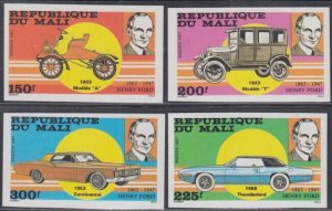 MALI Sc # 546-9.1 CPL IMPERF SET of AUTOMOBILES