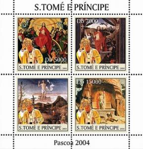 SAO TOME E PRINCIPE 2004 SHEET EASTER ART PAINTINGS st4301