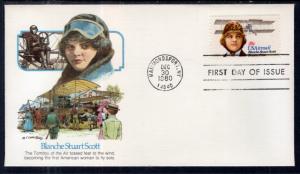 US C99 Blanche Stuart Scott Fleetwood U/A FDC