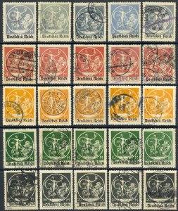 Germany Bavaria Sc# 271-275 Used lot/5 1920 3m-20m overprint Definitives