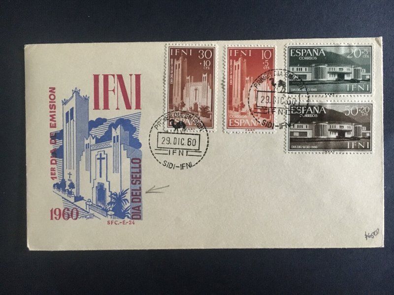 1960 Spain Ifni First Day Cover FDC Colonial Stamp Day
