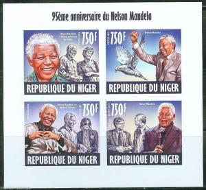 NIGER 2013 95th BIRTH ANNIVERSARY OF NELSON MANDELA   & DIANA SHEET  IMP MINT NH