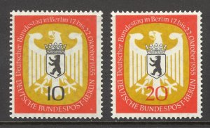 Germany Berlin Sc# 9N116-9N117 MH 1955 Arms of Berlin