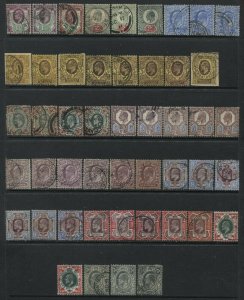 GB KEVII 48 different choice stamps selected for different printings and shades