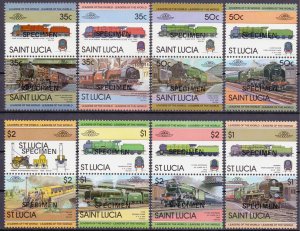 St Lucia. 1983. 612-627. Railway transport. MNH. 