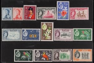 FIJI 1962 QEII Pictorial set 1d - £1 wmk crown CA (SG w12). MNH **.