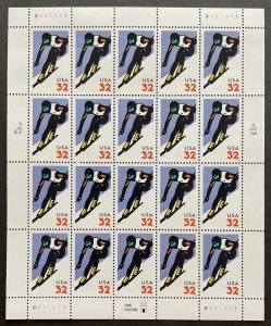 Scott 3180 ALPINE SKIING Sheet of 20 US 32¢ Stamps MNH 1998