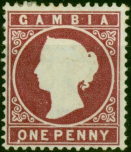 Gambia 1880 1d Maroon SG12b Fine & Fresh MM