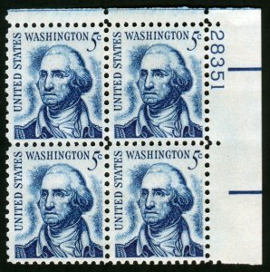 US Scott # 1283 MNH Plate Block George Washington