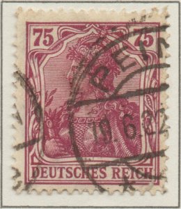 Germany Germania 75pf stamp Deutsches Reich Weimar Mesh Wtmk SG196 1922