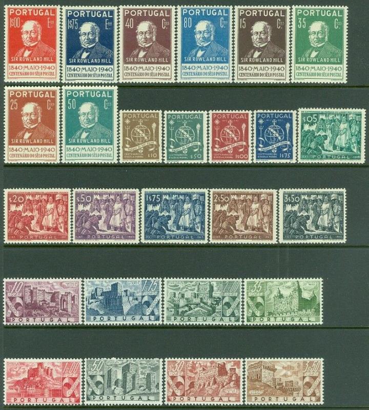 EDW1949SELL : PORTUGAL 1940-47. 4 Complete sets. Very Fine, Mint OG Catalog $212 