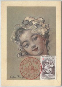 72732 -  FRANCE - Postal History -  MAXIMUM CARD -  RED CROSS   1962