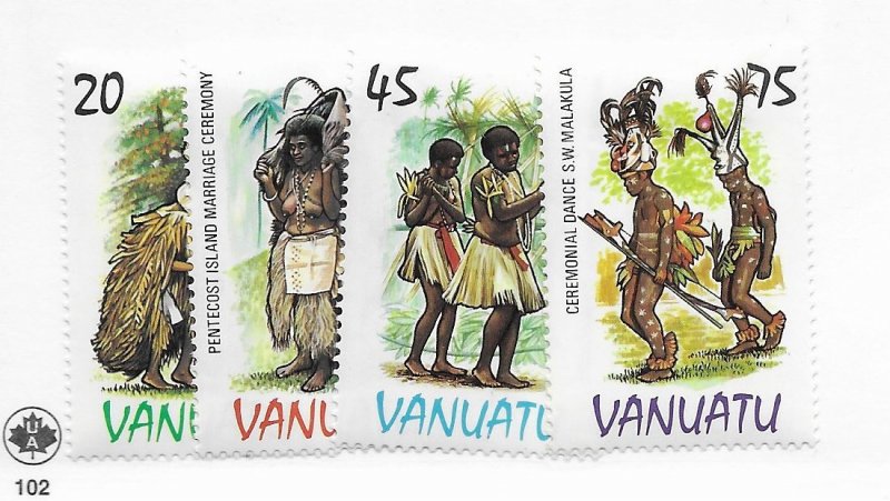 Vanuatu #384-387 MH - Stamp - CAT VALUE $3.50