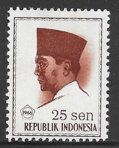 Indonesia 675: 25s President Sukarno, MHR, F-VF