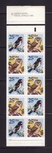 United States BK160 Complete Booklet MNH Birds