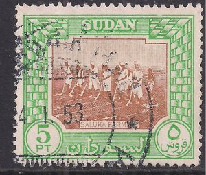 Sudan 1951 KGV1 5pt Saluka farming used SG 134 ( D409 )