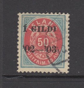 Iceland, Scott 59, used, I GILDI overprint