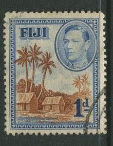 Fiji - Scott 118 - KGVI - Definitive - 1938 - Used - Single 1d Stamp