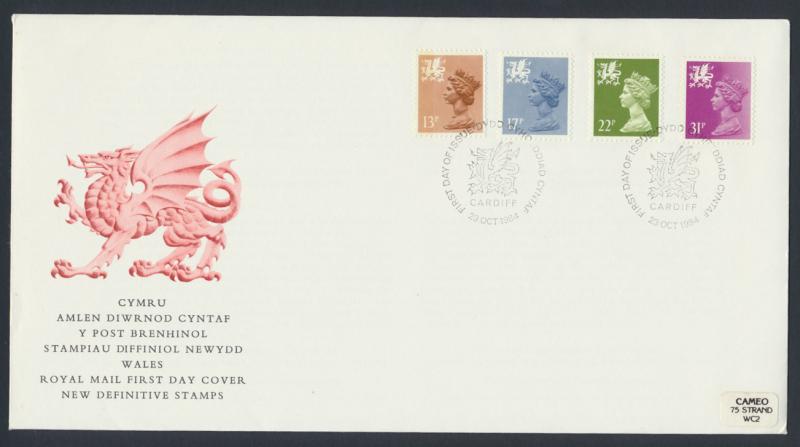 GB - Wales  SG W38 - W65 SC# WMMH21 - WMMH53 Machin 13p 17p 22p 31p see details