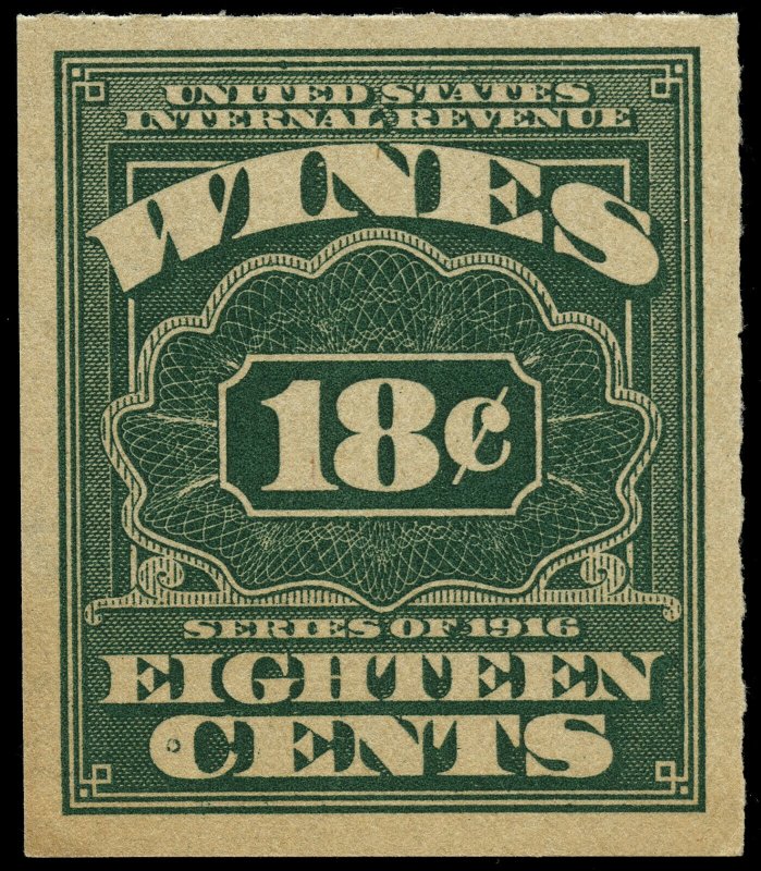 01644 U.S. wine revenue stamp Scott RE40 18-cent Wine stamp mint/unused