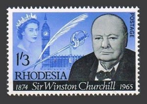 Rhodesia 1965 Sc#206 Sir Winston Churchill/Queen Elizabeth II Single MNH