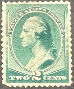 Scott#: 213 - George Washington 2¢ 1887 ABNC used single stamp - Lot G15