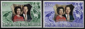 Br. Indian Ocean Terr. #48-9 MNH Set - Silver Wedding