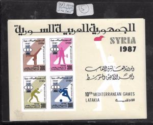 SYRIA (P1902B) 1987   S/S GAMES SG MS 1675  MNH