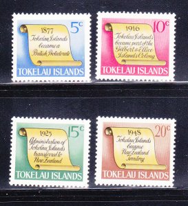 Tokelau 16-19 Set MH History Of Tokelau (D)