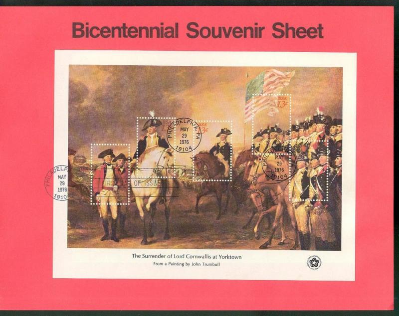 US USA Sc# SP413 - SP416 1686 - 1689 Set4 FDC Souvenir Page