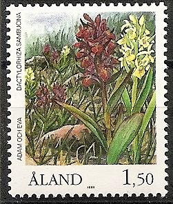 Finland-Aland Isls.  35 MNH 1989 1.50m Orchids