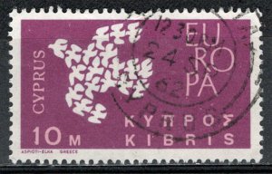 Cyprus - Nineteen Doves Flying as One - # 201 - VG Condition - Used