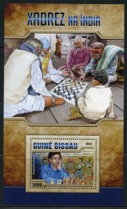 GUINEA BISSAU  2016 CHESS IN INDIA  SOUVENIR  SHEET MINT NEVER HINGED