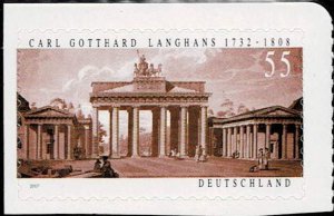 Germany 2007,Scott#2464 MNH, Brandenburg Gate, Berlin, s.-adh.