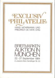 Exclusiv:    Exclusiv Philatelie, Mohrmann und DeHaye Sep...