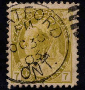 Canada Scott 81  Used 1897 Queen Victoria Seven cent stamp nice cancel