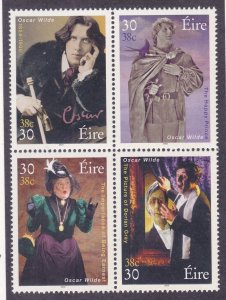 Ireland 1235a (1232-35) MNH 2000 Oscar Wilde Block of 4 Very Fine