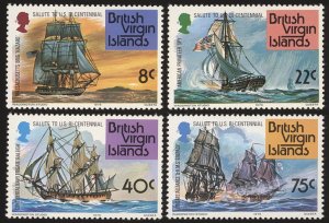 BRITISH VIRGIN ISLANDS Sc 309-12 VF/MNH - 1976 American Bicent Issue