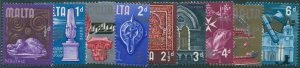 Malta 1965 SG330-338 Era Issues (9) MLH