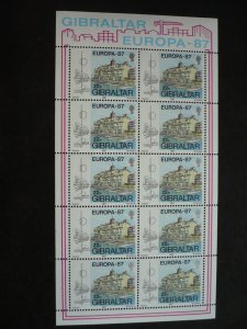 Stamps - Gibraltar - Scott#499-500 - Mint Never Hinged Sheets of 10 Stamps each