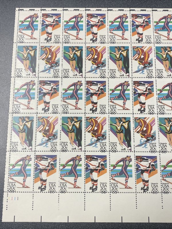 US 2067-70 Olympic 20C Sheet Of 50 Whole Sheet Perf Shift Mint Never Hinged.