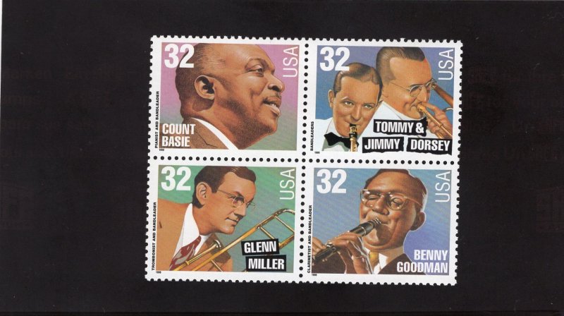 3096-3099 Big Band Leaders, MNH blk/4