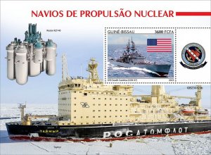 GUINEA BISSAU - 2023 - Nuclear Powered Ships - Perf Souv Sheet-Mint Never Hinged