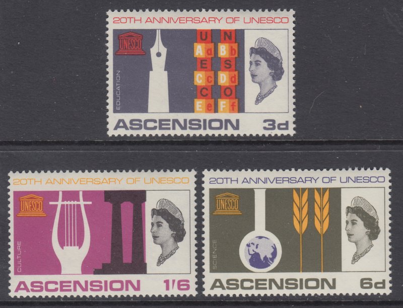 Ascension 108-110 UNESCO MNH VF