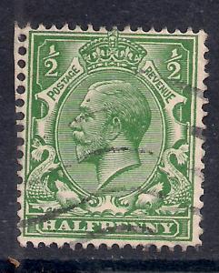 GB 1912 - 24 KGV 1/2d Green shades Wmk 100 ( M452 )