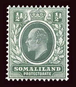 SOMALILAND PROTECTORATE Scott #27 (SG 32) 1904 KGVII unused OG HRs