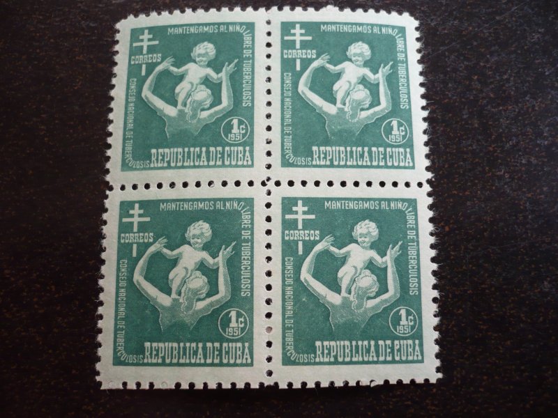 Stamps- Cuba-Scott# RA12-RA15 - Mint Hinged Set of 4 Postal Tax Stamps - Blocks