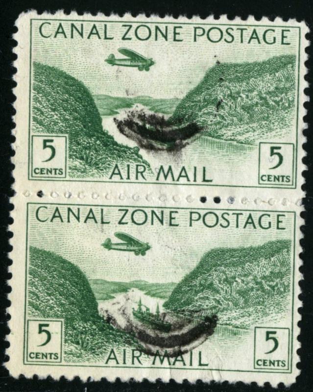 Canal Zone - SC #C7 - Used Pair - 1931-49 - Item CZ042