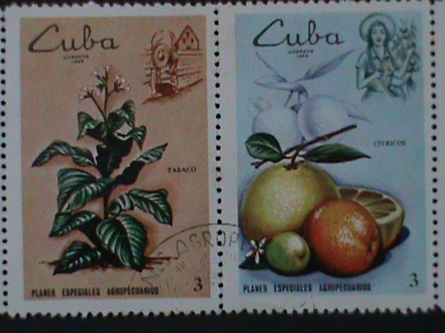 ​CUBA-1969- SC#1454a- AGRICULTURE-LOVELY FRUITS MNH STRIP VF LAST ONE